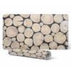 Gaming Protective Mat for Keyboard and Mouse Wooden Discs 100X50 Cm