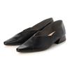 Evol Women's V-Cut Pointed Stack Heel Pumps, IU5031 BL, Size 22.5 Cm