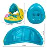 HappyHome Baby Float with Foot Pocket, Handle, Sun Protection, and Cover for Water Play and Pool Play