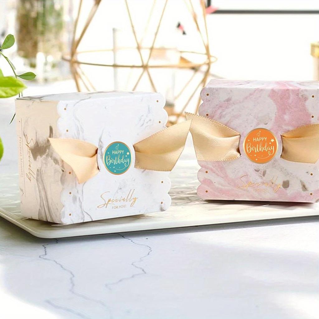 500pcs stickers per roll, Happy Birthday stickers,12 assorted colors, 2.54 cm diameter,perfect for family parties, gift sealing