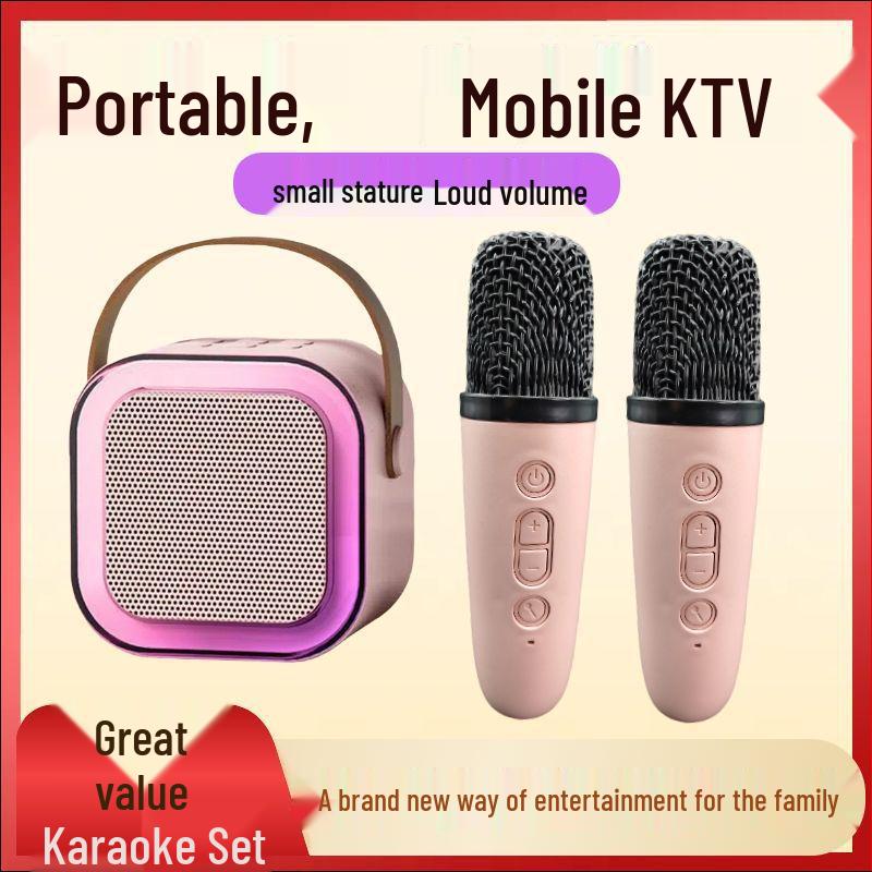 All-in-One Wireless Bluetooth Karaoke Speaker & Microphone Set for Kids