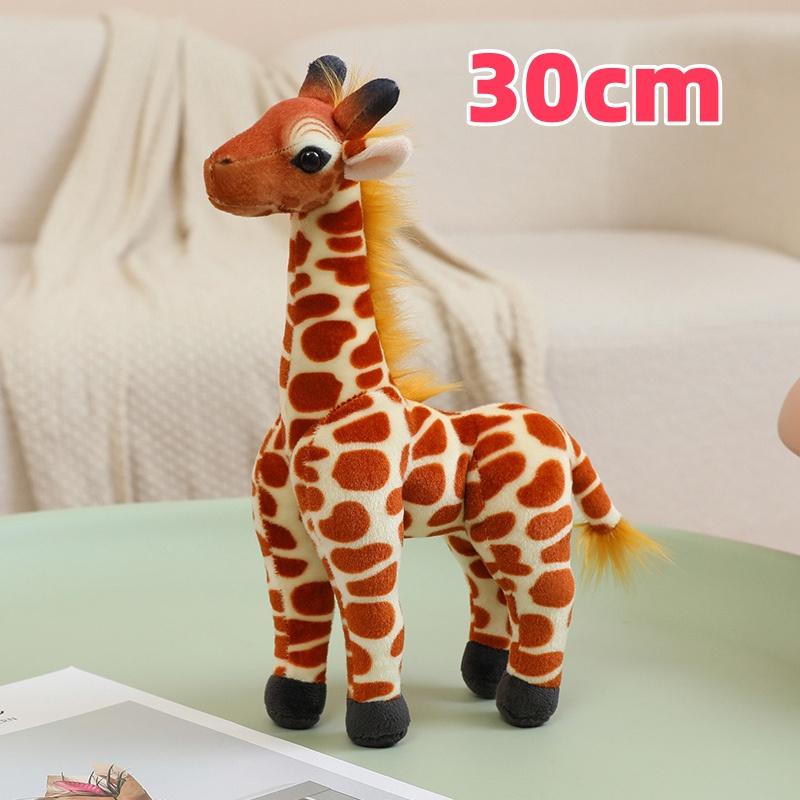 Mehrere Größen Lebensechte Giraffen-Stofftiere Hübsche stehende Pose Prärie-Giraffen-Puppe Große Tier-Spielzeuge Amüsante Raumdekoration