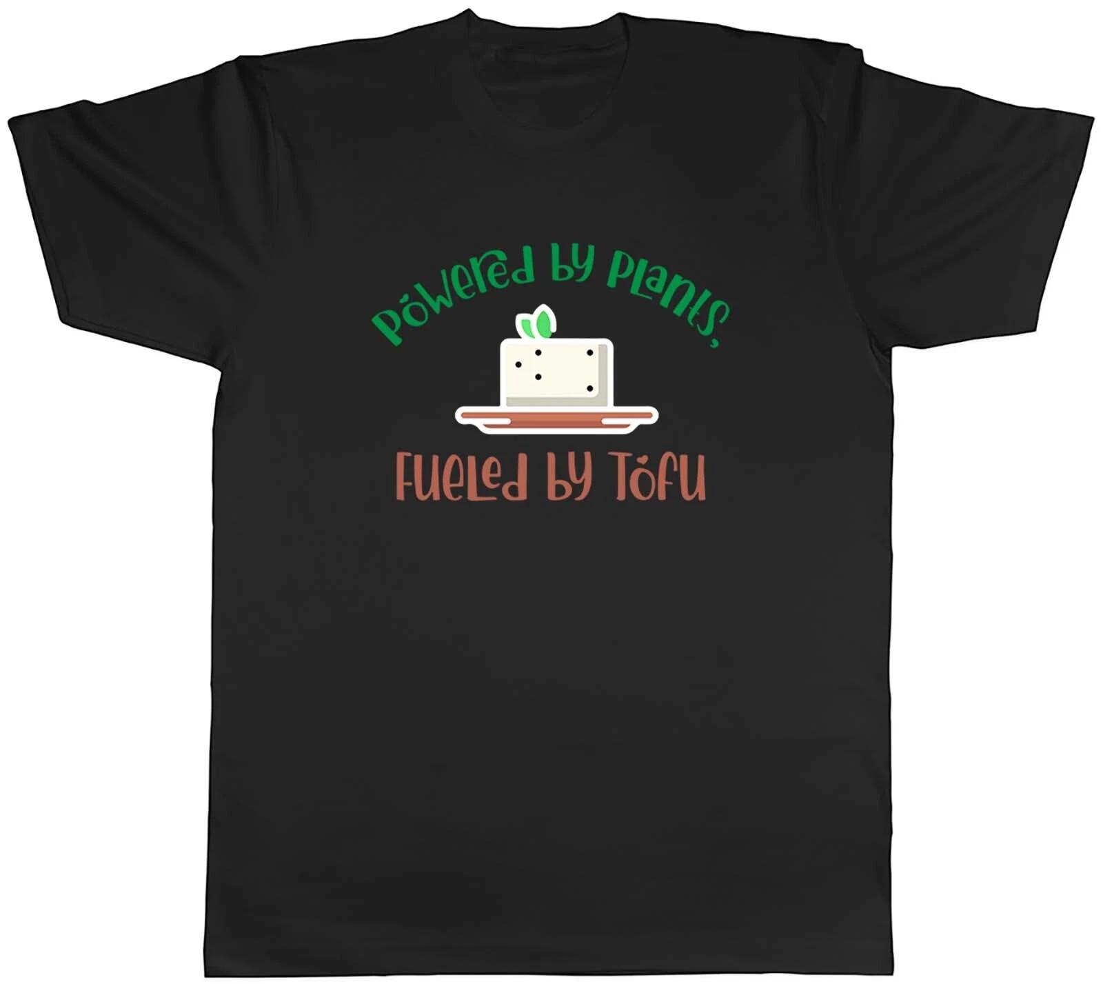Powered by Plants Mens T-Shirt Fueled by Tofu Tee Gift XXL