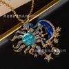 Of Antique European Jewelry Moen Face Sun Moon Vintage Necklace Unique High-end Feel