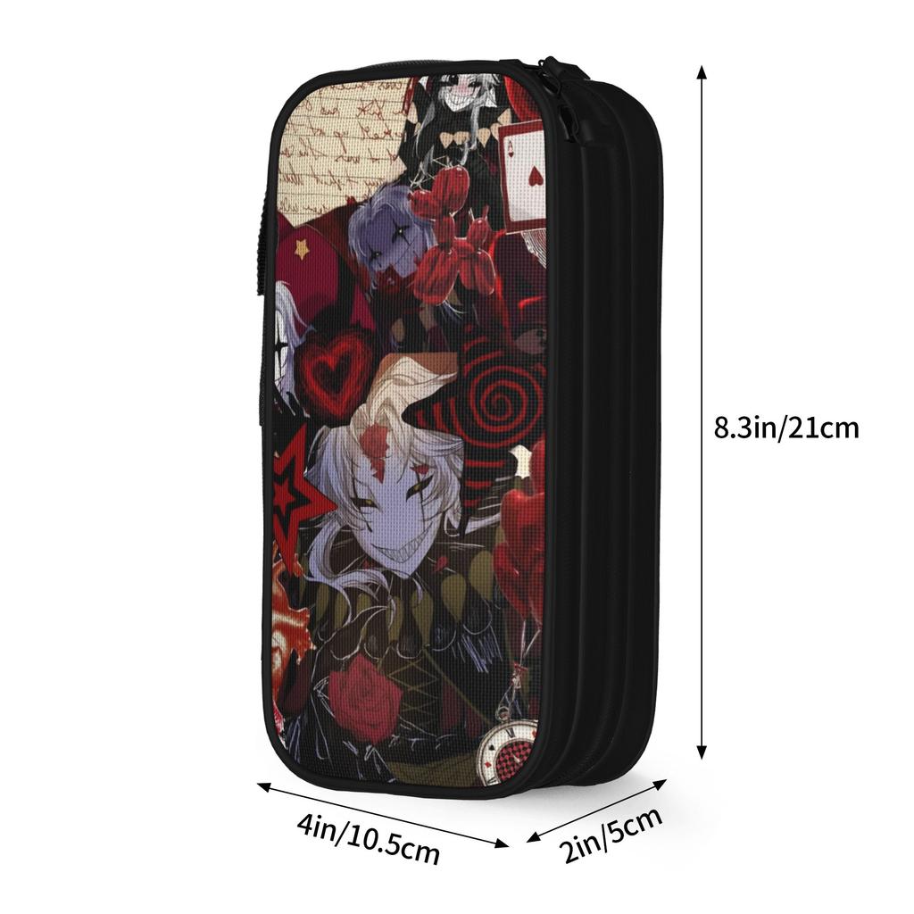 The F-Freak Circus Pierrot Pencil Case Lovely Pen Box Bag for Student Big Capacity School Supplies Cosmetic Pencilcases