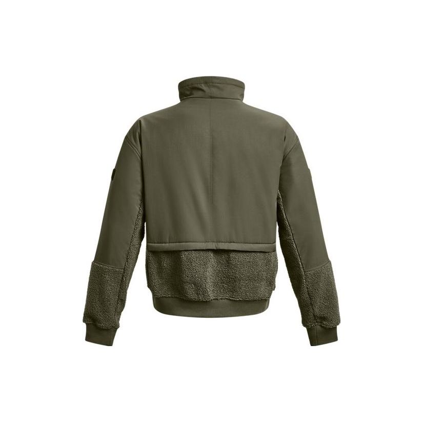 Under Armour Mission Insulated Solid Color Stand Collar Training Fleece Jacket Men Jacket Green 1378841-390