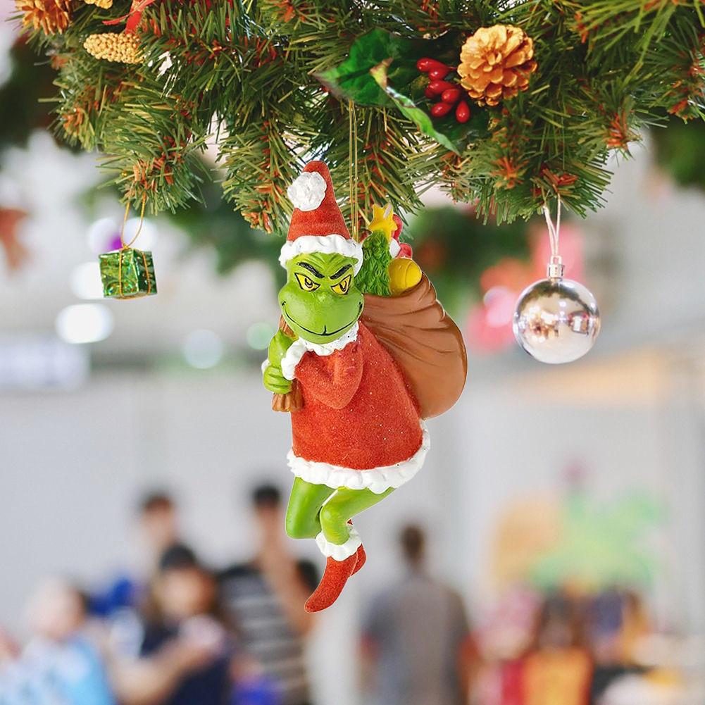 Green 2023 Unique Monster Cartoon Holiday Hanging Decorations For Joyful Christmas Decor