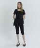 MICANE Elira Shorts Sleeve Tiered Blouse-Tie Set