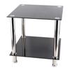 Black Glass Chrome Legs Coffee Side Coffee Lamp End Table