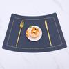 Round table fan-shaped western food mat waterproof and oil-proof table mat thermal insulation mat high temperature coaster bowl plate mat thermal