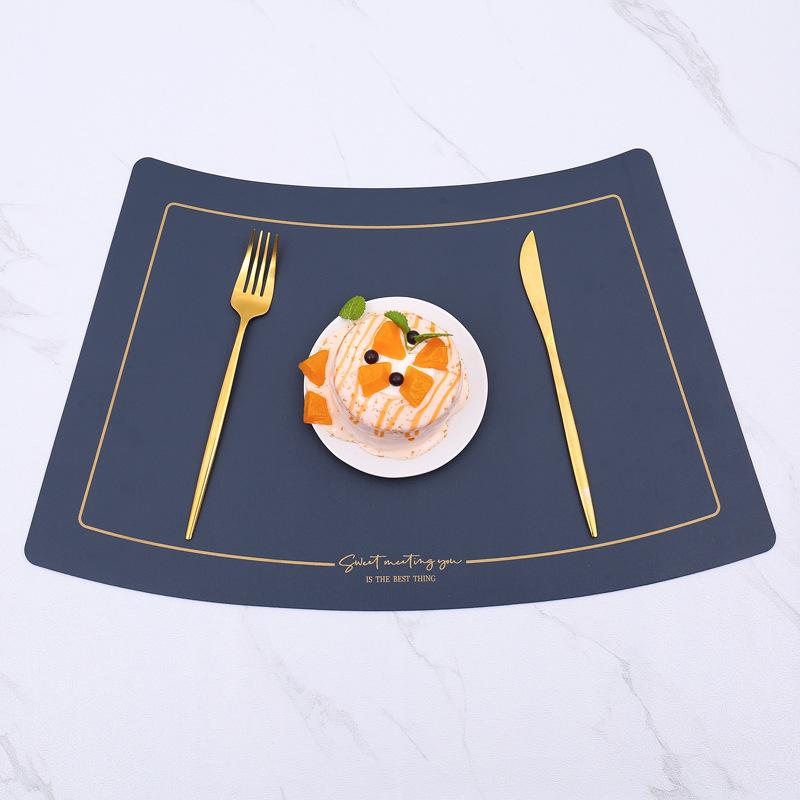 Round table fan-shaped western food mat waterproof and oil-proof table mat thermal insulation mat high temperature coaster bowl plate mat thermal