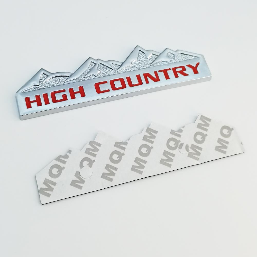 3D Metal HIGH COUNTRY Emblem Badge Alloy Decoration Grille Sticker Car Rear Trunk Fender Side Decal for Chevrolet Accessories