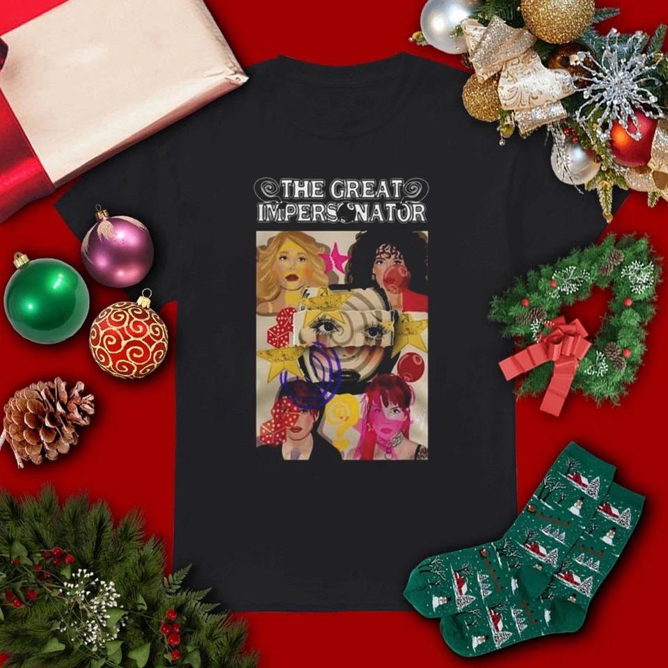 Halsey The Great Impersonator Shirt Short Sleeve Cotton Black unisex sh 2XL