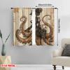 2pcs,2D Plane Printing Curtains Roller Blinds Steampunk Octopus Polyester Woven (without Rod) Art Deco Festive Use for Bedroom &