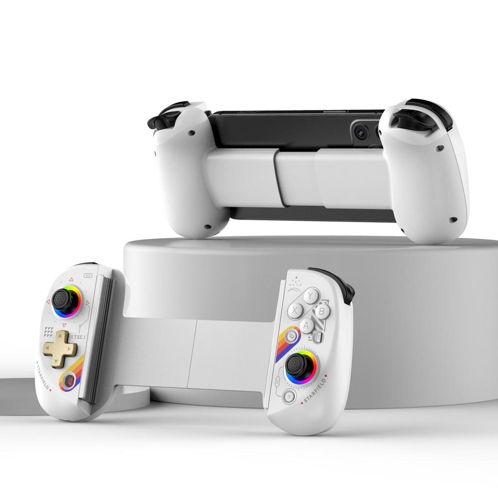 D8 Telescopic Bluetooth Gaming Handle with RGB Glow & Vibration