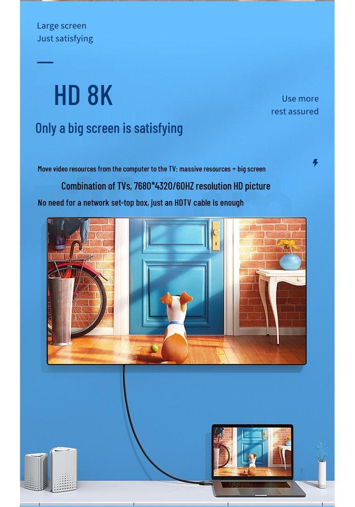 Câble Mini HDMI 2.1 8K Ultra-Fin pour TV, Caméra, Moniteur