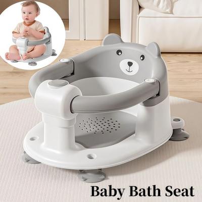 Non-Slip Baby Bath Seat Soft Cushion Toddler Bathtub Seat  For Babies 6 Months & Up