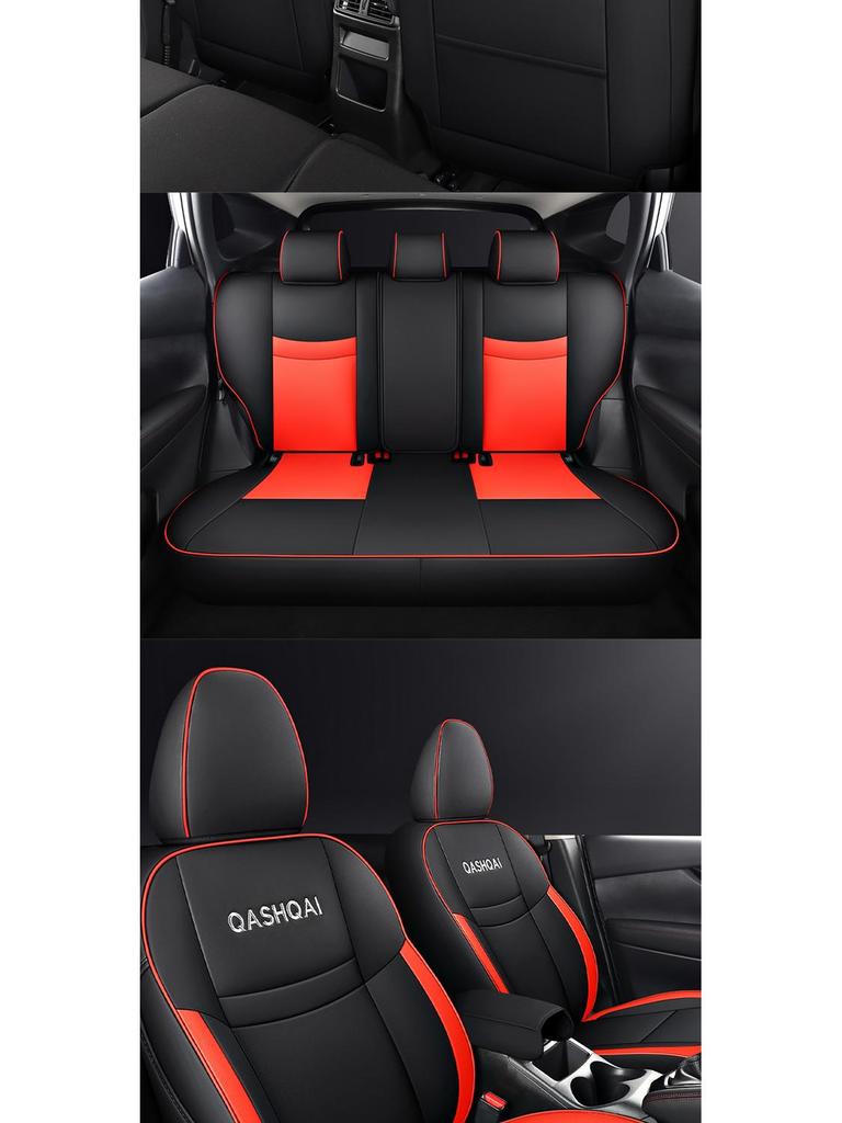 All-Season Wear-Resistant Leather Car Seat Cover for Qashqai Series - Five-Seater Full Coverage.