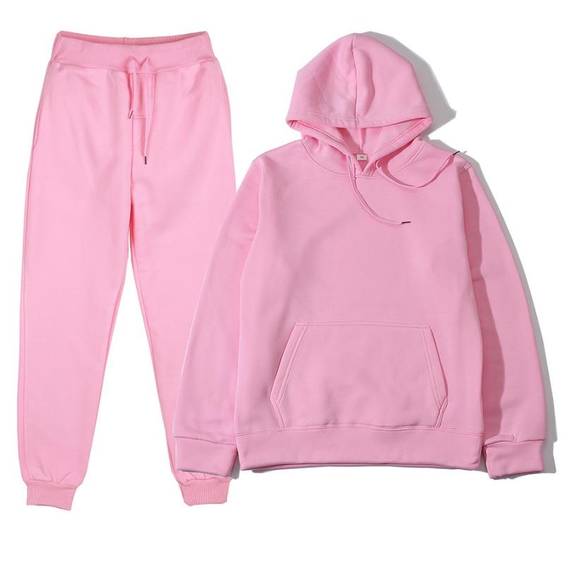 Träningsoverall för män Sportkläder Fritidströjor Träningsbyxor Streetwear Pullover Enfärgad fleecehuvtröjor Sportdräkt Nyhet