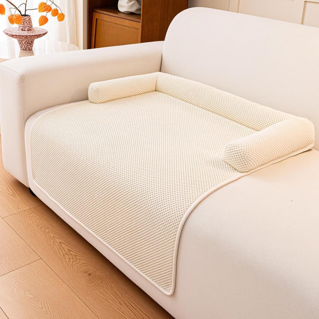 Plush Anti-Scratch Non-Slip Pet Mat for Cats & Dogs - Thickened Sofa Dog Bed