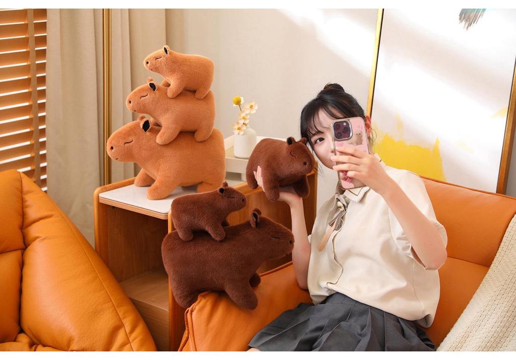 Cute Capybara Plush Toy - Kawaii Stuffed Animal Doll