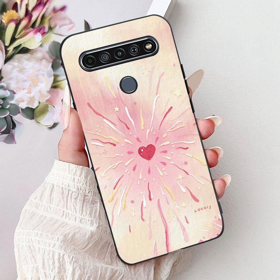 2020 For LG K41S LM-K410 Cover For LG K51S Case LM-K510 Luxury Butterfly Love Cute Cat Cool Handsome Lion Painted Black Silicone