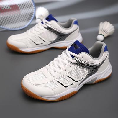Große Größe Vier Jahreszeiten Sports Mesh Badminton-Schuhe MD Sohle Männliche Jugend Outdoor-Sport Tennis-Schuhe