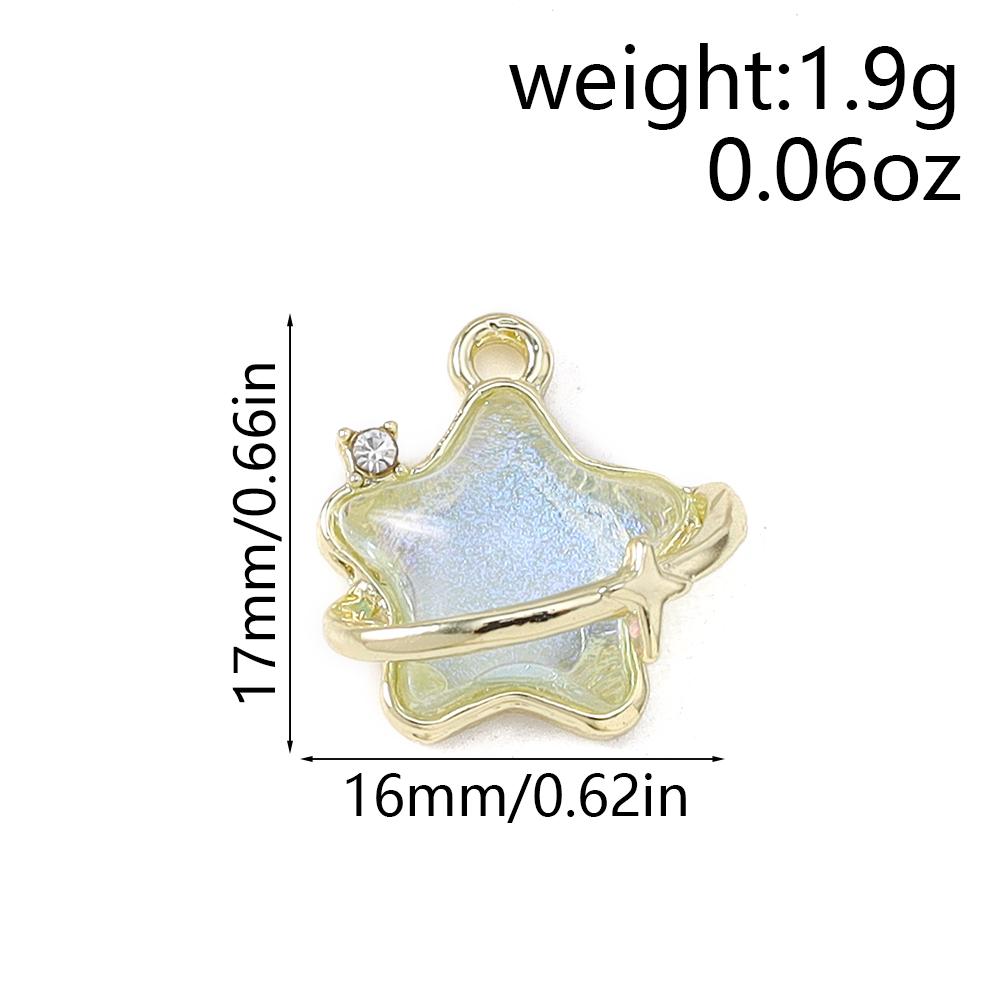 5pcs Cute Crystal Star Charms Pendant for Jewelry Making Necklace Earrings Bracelet DIY Handmade Accessories
