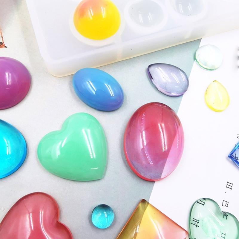 Multiple Jewelry Resin Molds Gem Jewelry Silicone Casting Mold for DIY Crystal Stone Handmade Fondant Cake Decors
