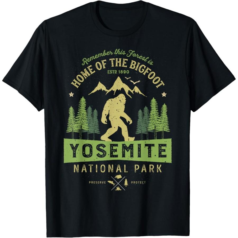Yosemite National Park T shirt California Bigfoot Vintage T-Shirt XXXXXL чёрный