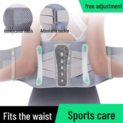 Breathable Lumbar Support Belt for Muscle Strain, Heating Comfort, and Yoga Exercise with Steel Plate Reinforcement