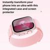 Glass+Case for Apple Watch Change To Ultra iWatch Series 4 5 6 7 8 9 45mm 41mm 44mm 40mm Screen Protector Cover Upgrade to Ultra