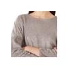 Emporio Armani FW22 Solid Color Round Neck Casual Loose Sweater Women Sweater Beige 6L2M8G2-JUCZ1-0131