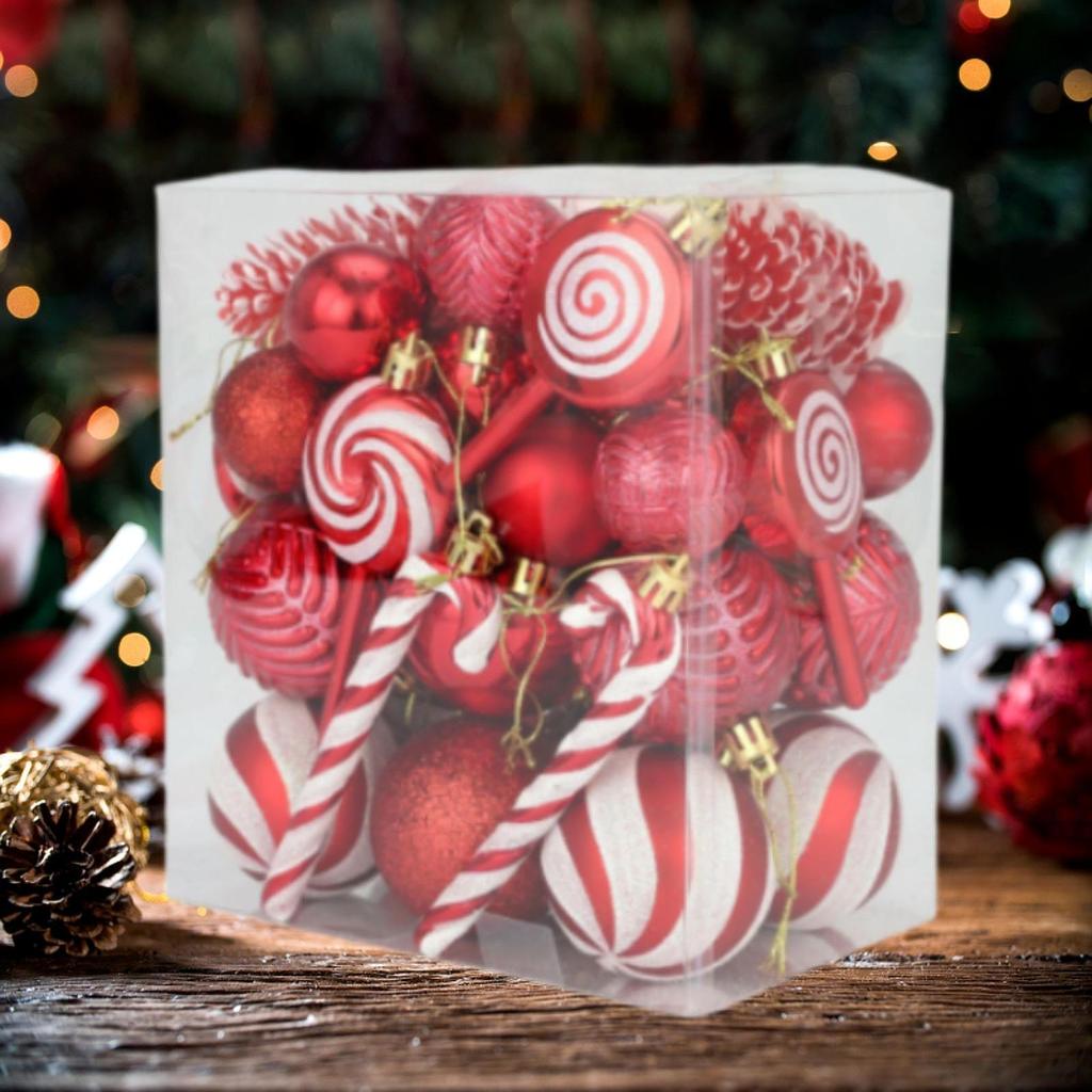 40 kusů - Ozdoby, Závěsné vánoční koule, Koule pro vnitřní a