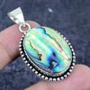 Abalone Shell Gemstone Handmade 925 Sterling Silver Jewelry Pendant 1.97" B2P20