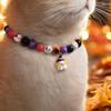 Pet Halloween Beaded Collar with Random Color Beads for Dogs Cats Festival Party
