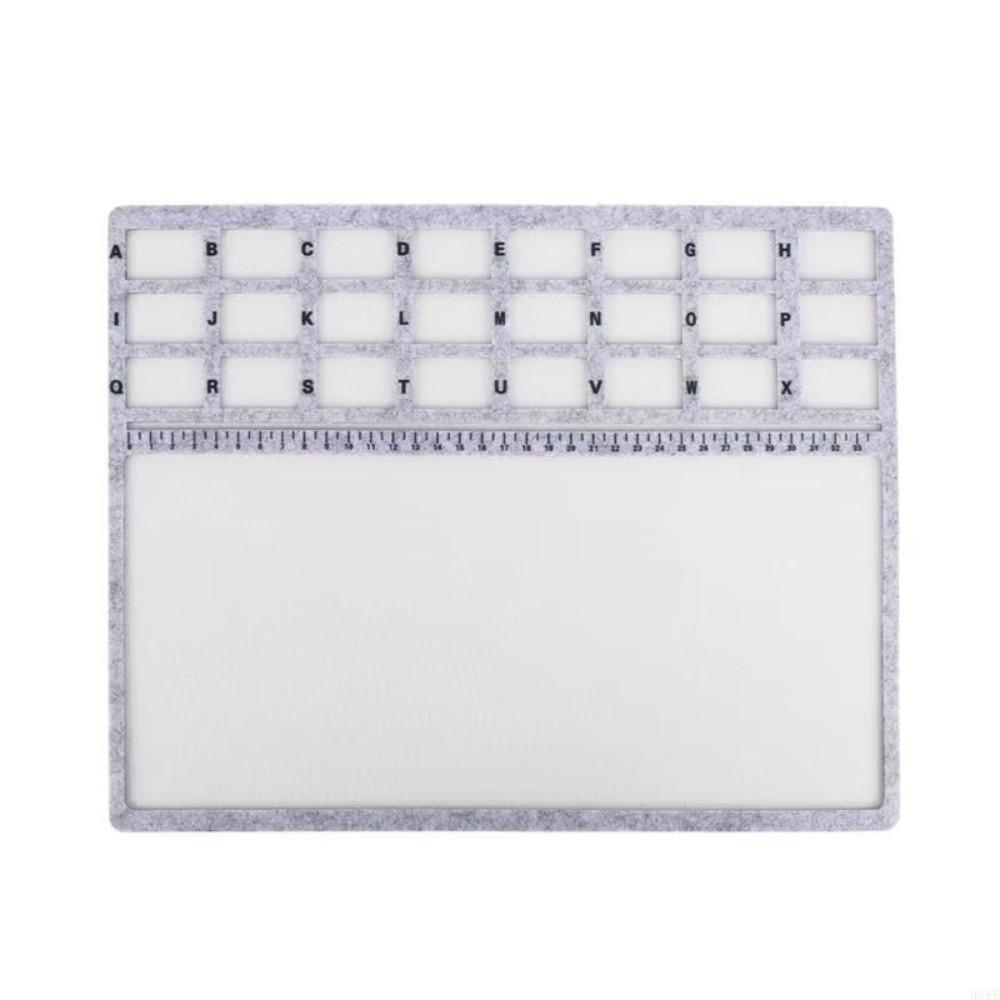 Felt Felt Beading Tray Alphabetic Scale Measurement Markings Beading Mat Nonslip Felt Surfaces Beadwork Design Tray Art Crafts