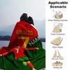 Ronaldo Football Player Sports Jersey Red Green Background Four Seasons Blanket Customized With Your Name Lightweight And Warm Perfect Gift For Home