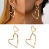 Vintage Double Love-heart Earrings Personality Earrings Retro French Style High Graded Ear Jewelry Valentines Gift