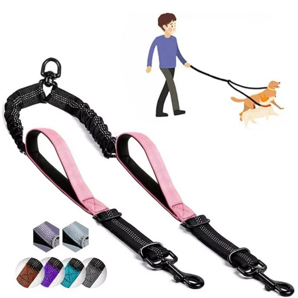 No-Pull Design Dual Dog Leash No-Tangle Two Dog Lead Rope Portable Pet Walking Rope  Small Dogs