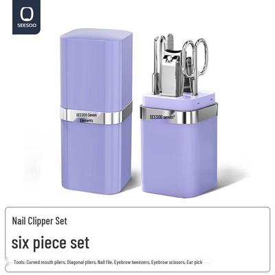 SEESOO Set d'Outils de Manucure et Pédicure Portable 6 Pièces