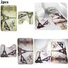 Butterfly Tower Bath Mat Set Polyester Non Slip Absorbent Rug For Bathroom Decor