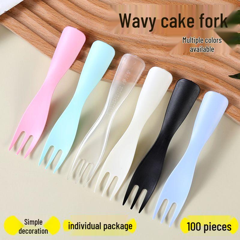 Fánshùn Individually Wrapped Disposable Two-Tine Dessert Forks