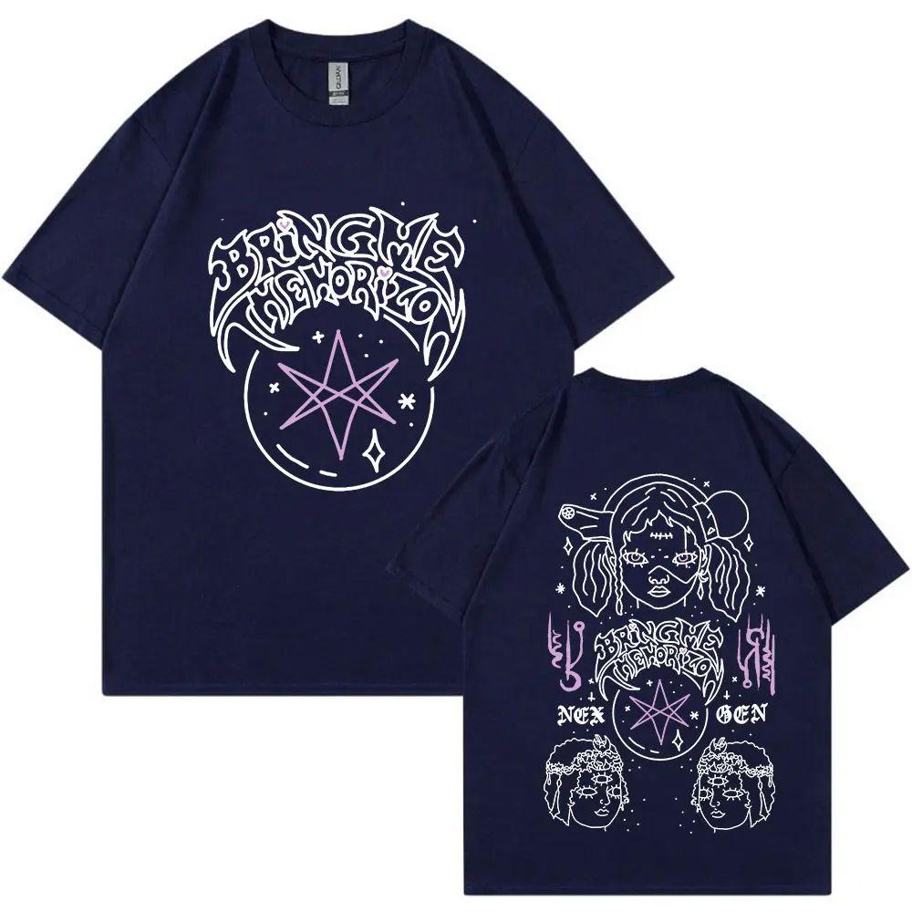 Y2k Mode Hip Hop Print T-Shirts Heavy Metal Rock Band T-Shirt Bmth Bringme Thehorizon Album Post Huunisex Nex Gen T-Shirt Unisex