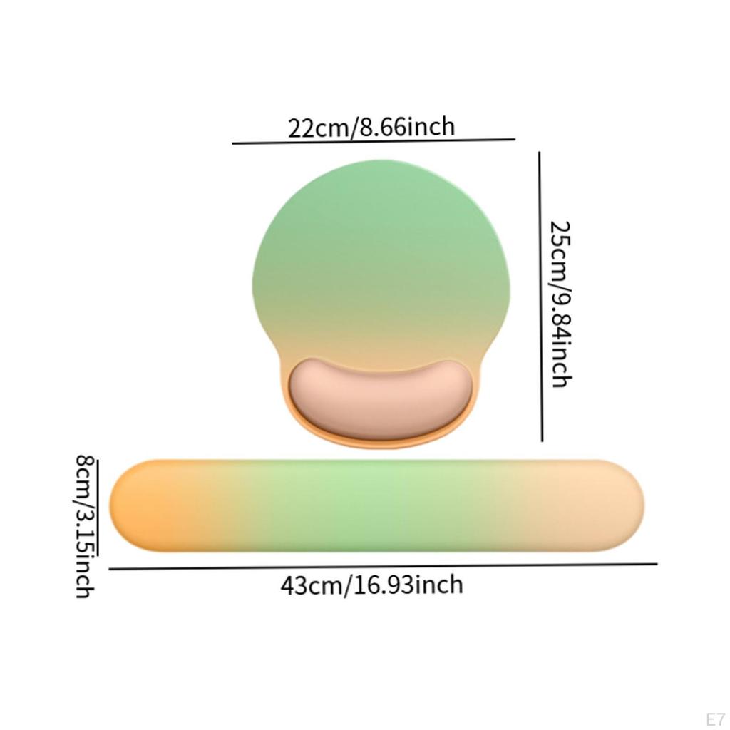 Alfombrilla de Ratón con Soporte para Muñeca Cojín para Gaming Esterilla Ergonómica de Apoyo para Teclado para Oficina Hogar