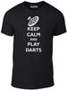 Keep Calm Play Darts T-Shirt Mens Womens Tees Top - Funny T Shirt Mens Womens Tees Top Joke Sport Board Oche Pub Carry On