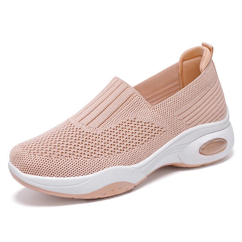 Shoes women's 2025 spring new one-pedal large-size single shoes flat-soled casual sports shoes women's breathable mesh shoes