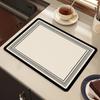 Kitchen Drain Mat Countertop Diatom Mud Absorbent Mat Dishes Water Control Mat Coffee Mat Desktop Insulation Tea Mat