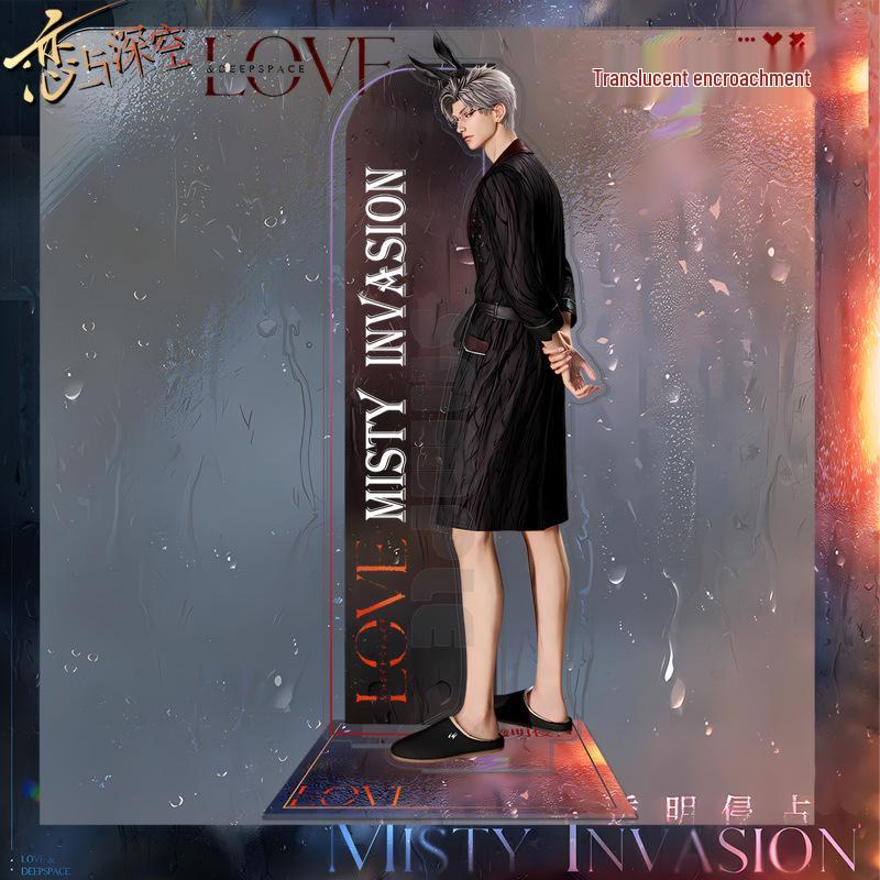 Double-Sided Flashing Badge: Love & Deepspace Acrylic Standee with Qin Che, Shen Xinghui, Li Shen & Qi Yu Charms