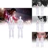 Kostým Rock Star Elvis Cosplay Pro Unisex Dospělé A Děti V Klasickém Bílém Designu